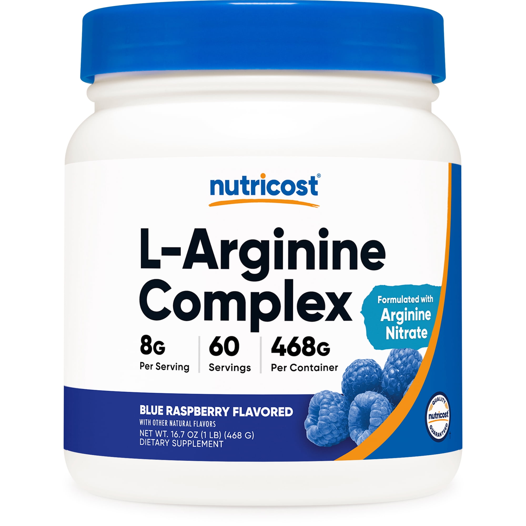 Nutricost L-Arginine Complex (Blue Raspberry, 60 Servings) - Gluten Free, Non-GMO