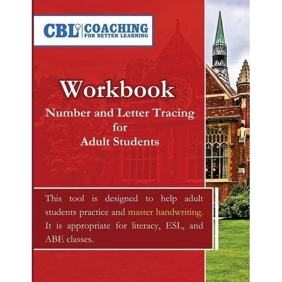 Workbook: Number and Letter Tracing for Adult Students, (Paperback)