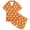 Orange-4, variant on Toddler Girls Silk Pajamas Set Dinosaur Printed Button Down Solid Tops T Shirt Shorts 2PCS Summer Toddler Girl Sleepwear Girls Silky Pajamas Size 4-5T