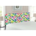 thumbnail image 2 of Butterfly Headboard, Different Sized Butterfly Silhouettes Sense of Change Movement Lifestyle Art, Upholstered Decorative Metal Bed Headboard with Memory Foam, Full Size, Multicolor, by Ambesonne, 2 of 4