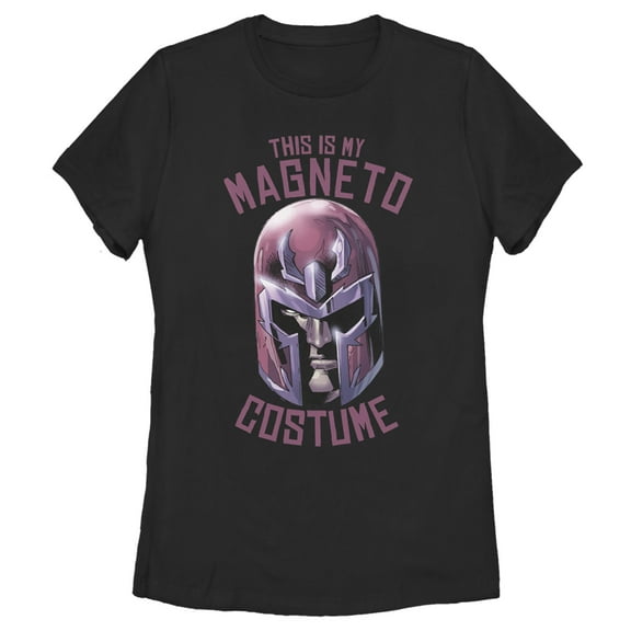 Women's Marvel Halloween Magneto Costume Graphic Tee Black 2X Large