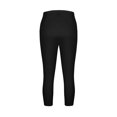 thumbnail image 4 of Summer Savings Clearance! Stamzod 2PC Plus Size Leggings Fashion Solid Color Summer Elastic Waist Yoga Capri Leggings Casual Slim Fit Stretch Leggings for Women Black XXXXXL, 4 of 7