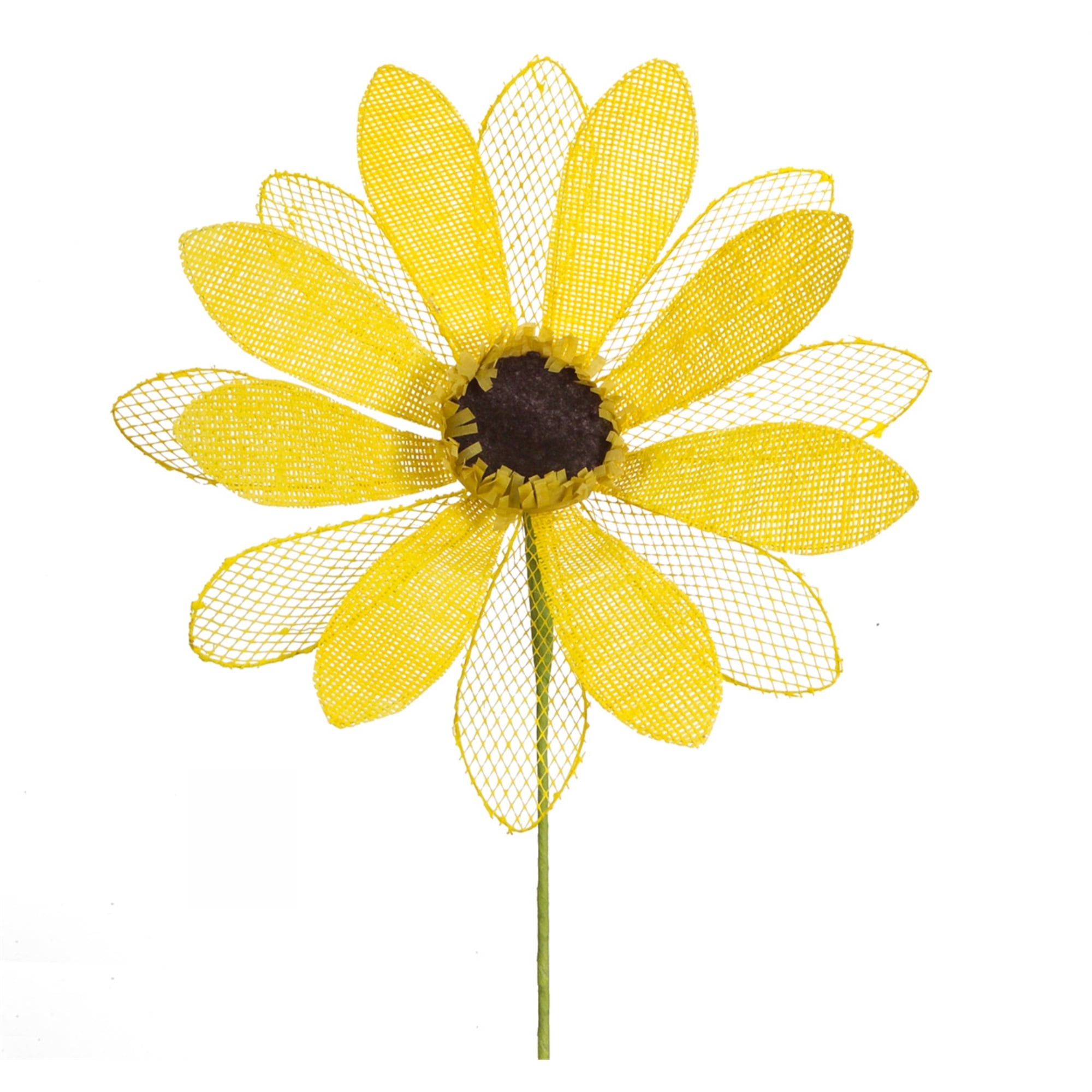 Mesh Sunflower Stem (Set of 6) 23"H Nylon