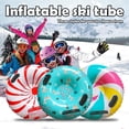 thumbnail image 2 of PVC Inflatable Snow Tube for Adults and Children, Wear-Resistant and Portable for Ski Resorts and Lakes, 2 of 8