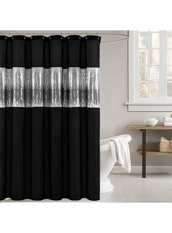 Black Shower Curtains in Shower Curtains