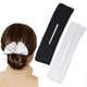 thumbnail image 1 of 2 Pcs Deft Bun Black Hair Bun Maker Bun Crown Twister Cloth Magic Clip French Twist Bun Shaper Bow Hair Band, 1 of 4