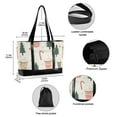 thumbnail image 2 of FORMRS Canvas Laptop Tote Bag for Women with 15.6" Computer Compartments Shoulder Handbag, Beige Christmas Cups, 2 of 7