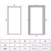 thumbnail image 7 of vidaXL Interior Door 36.6"x79.3" Black ESG Glass and Aluminum, 7 of 7