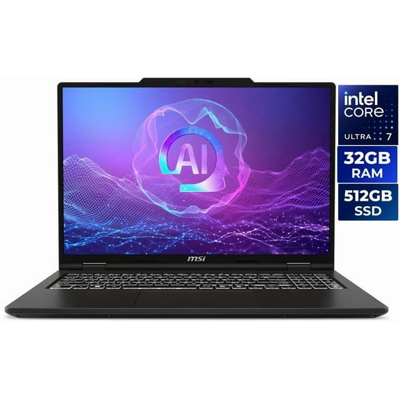 MSI Venture 16 AI TouchScreen Laptop Intel Core Ultra 7 255H 32GB RAM 512GB SSD Intel Arc Graphics (A2HMTG-046US)
