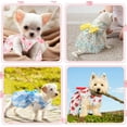 thumbnail image 4 of 5 Pcs Riklu Dog Dresses for Small Dogs Girls, Floral Puppy Dresses Princess Bowknot Summer Dress (L), 4 of 7