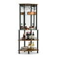 thumbnail image 2 of Mango Steam Contemporary Modern Home Entertainment Liquor Bar Catalina Table (Tower Bar, Rustic Wood), 2 of 6