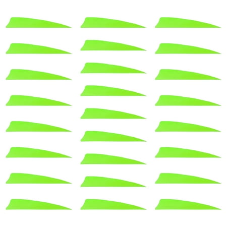 Uxcell Arrow Vanes Arrow Fletching 4 Shield Shape Turkey Feathers for Hunting DIY Shooting(Fluorescent Green Pack of 25)