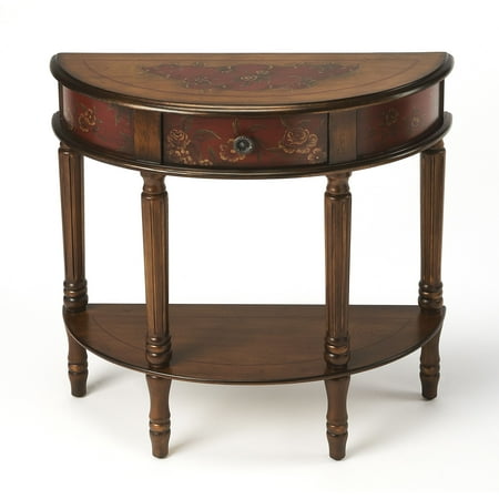 Butler Mozart Red Hand Painted Console Table Butler Mozart Red Hand Painted Console Table