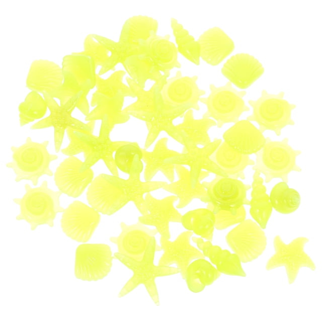 KAKOWELY 100 piedras luminosas para pecera que brillan en la oscuridad, decoración de acuario, piedras de resina brillantes