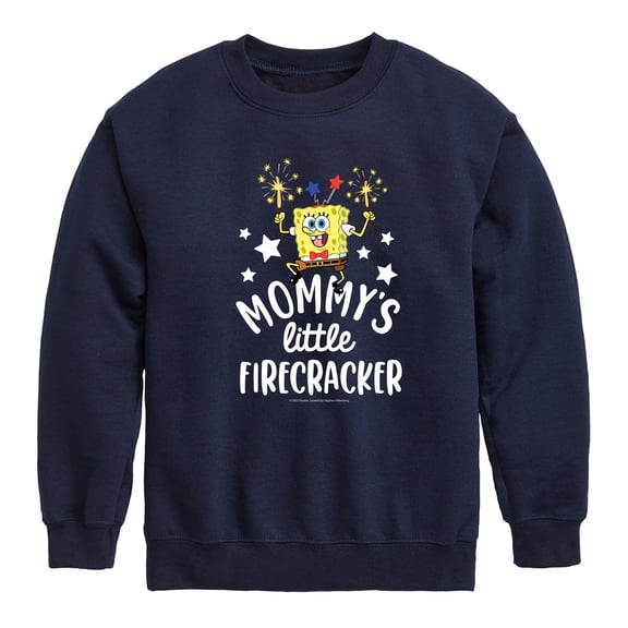 SpongeBob SquarePants - Mommy's Little Firecracker Graphic Long Sleeve Fleece Sweatshirt