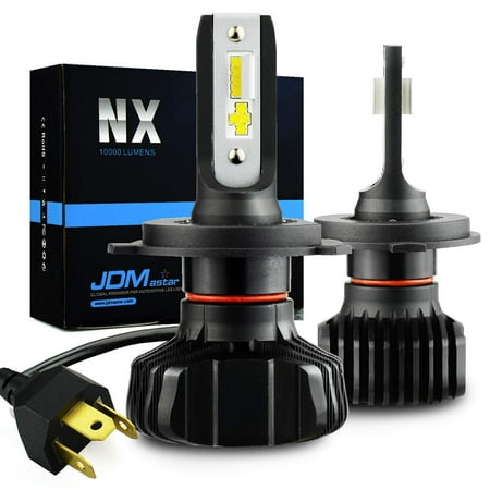 JDM ASTAR Newest Version NX 10000 Lumens Extremely Bright High Power H4 9003 All-in-One Fanless Design LED Headlight Bulbs, Fog Light Bulbs,Xenon