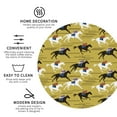 thumbnail image 4 of Disketp Horsemen In Horseraces Funny Coasters,6 Pcs Leather Coasters with Holder, Perfect Housewarming Hostess Gifts,Protect Furniture from Water Marks Scratch and Damage, 4 of 7