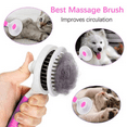 thumbnail image 2 of Self Cleaning Slicker Brush,Dog Brush & Cat Brush with Massage Particles,Removes Loose hair & Tangles,Skin Friendly & Promote Circulation With Flea Comb, 2 of 6