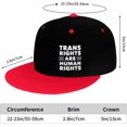 thumbnail image 4 of Trans Rights are Human Rights Transgender LGBT Gifts Trucker Hat Baseball Cap Women Men Dad Hat Snapback Hat White, 4 of 8