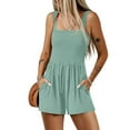 thumbnail image 4 of Mint Lime Green Women Lounge Going Out Shorts Jumpsuits Shortalls Shorts Unitard for Teen Girls Slim Tunic Ruched Straight Leg Basic Summer Fall 2025 Clothes S, 4 of 4