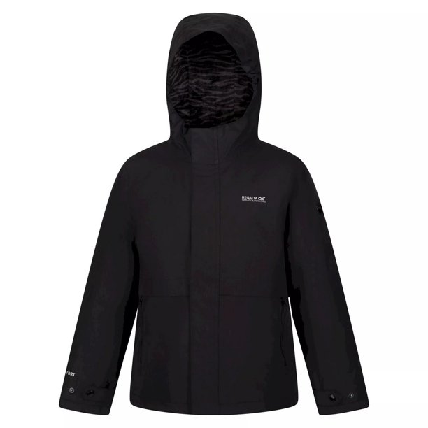 Regatta - Chaqueta Impermeable Bambee para Niños/Niñas (Negro)