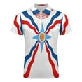 thumbnail image 4 of Assyrian Flag Men Zipper T-shirt Summer Casual Short Sleeve T-shirt Top, 4 of 7