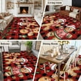 thumbnail image 5 of Rectangle Area Rugs 6 x 9 Ft, Gingerbread Christmas Non-Slip Residential Carpet, Xmas Balls Branches Red Buffalo Plaid Indoor Crawling Mats Runner Rugs for Living Room/Dining Room/Bedroom, 5 of 8