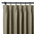 thumbnail image 6 of TWOPAGES Faux Linen Curtain 42 W X 72 L Inch Pinch Pleated Hanging Style Light Filtering Drape for Kitchen, 1 Panel, Taupe Grey, 6 of 6