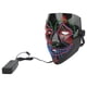 thumbnail image 2 of Máscara de líneas EL para cosplay de vacaciones, máscara de payaso brillante con calavera aterradora y ojos estrellados rosas para graduación, 2 of 10