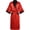 red, variant on Blue Dragon Embroidered Men's Silk Satin Yukata Bathrobe for Sleepwear