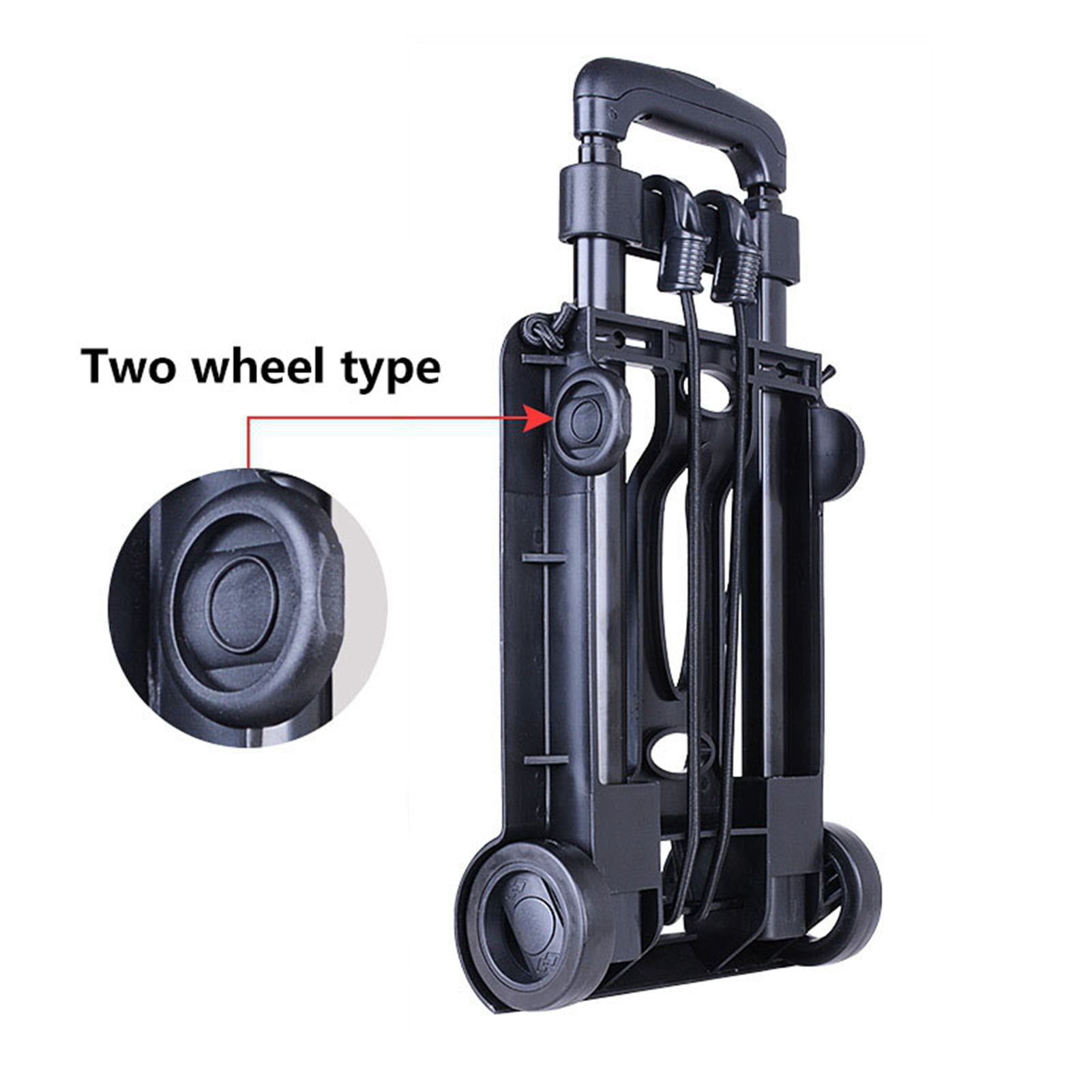 Riousery Small Folding Hand Truck with 2 Wheels Portable Compact Dolly Luggage Trolley Cart for Travel Shopping Airport