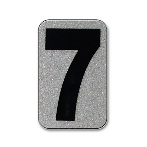 2Pack Reflective Peel & Stick Vinyl Numbers/Letters/Symbols (3 inch, 7)