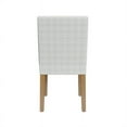 thumbnail image 5 of HomePop Classic Upholstered Dining Chair, Cream Mini Grid Pattern, 5 of 9