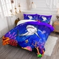 thumbnail image 2 of Hosima 3-Piece 3D Digital Printed Comforter Series of Children's and Adult Bedding with Aliens, Colorful Scales and Other Patterns,DLC29-Twin-C, 2 of 8
