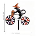thumbnail image 3 of Halloween Ghost Riding Bicycle Metal Garden Stakes,Fixed Wheel Pumpkin Windmill Ornament for Garden Patio Lawn Autumn Holiday Outdoor Decor, 3 of 6