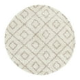 thumbnail image 3 of Unique Loom Trellis Shag Collection Area Rug - Ruth (6' Round Beige/Light Brown), 3 of 11