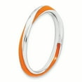 thumbnail image 3 of Stackable Expressions Sterling Silver  Twisted Orange Enameled Ring, 3 of 5