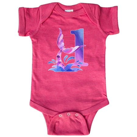 

Inktastic 1st Birthday Mermaid Tail Gift Baby Boy or Baby Girl Bodysuit