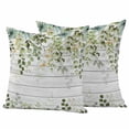 thumbnail image 2 of Pack of 2 Outdoor Pillow Covers 24x24 Inch Waterproof Sage Green Eucalyptus Leaves Throw Pillow Covers,Decorative Couch Pillow Shams Protectors Summer Botanical Weeping Wooden Cushion Pillowcases, 2 of 8