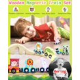 thumbnail image 2 of Set de tren magnético de madera Oomloid de 11 piezas, juguete Montessori, 2 of 7