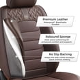 thumbnail image 4 of FLORICH Full Set Car Seat Covers, Waterproof Faux Leather Seat Protectors, Comfortable Auto Interior Cushions Fit for Most Cars SUV Trucks, Coffee, 4 of 8