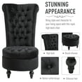 thumbnail image 3 of Online Gym Shop CB16330 Tufted High Back Velvet Accent Chair, Black - 45 in., 3 of 9