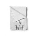 thumbnail image 2 of Animal Soft Flannel Fleece Throw Blanket, Monochrome Sketch of Zebra Giraffe Heads Wildlife Animal Zoo Image, Cozy Plush for Indoor and Outdoor Use, 60" x 80", White and Black, by Ambesonne, 2 of 6