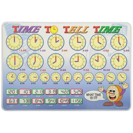Time to Tell Time Placemat, Enter Your Model Number By Painless (Best Way To Learn Your Times Tables)