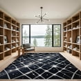thumbnail image 2 of ODIKA 6'x9' Machine Washable Non-Slip Area Rug, Geometric Black High Traffic Rug, Black, 1103108, 2 of 7