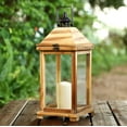 thumbnail image 5 of SAFAVIEH Elida Brown Wood Outdoor Candle Holder, 5 of 6