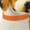 Orange, variant on Walbest Soft Dog Collar,Handmade Genuine Puppy Collars, Adjustable Solid Leather Pet Neck Strap Choker for Small Medium Large Dogs (M, Yellow)