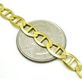 thumbnail image 3 of 10K Yellow Gold 5.5mm Mariner Chain, FREE Microfiber Cloth, Solid Flat Anchor Link Necklace, Giorgio Bergamo, 3 of 6