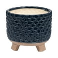 thumbnail image 3 of Sagebrook Home Ceramic Candle Woven Textured Candle, 3 of 10