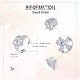 thumbnail image 3 of XATENJE Heart Cross Ring 925 Sterling Silver Faith Rings Purity Rings for Women Christian(6), 3 of 6